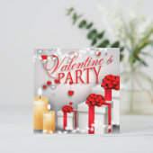 バレンタインデーパーティーの招待状 招待状 (スタンド正面)