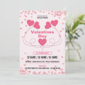 バレンタインデーパーティーの招待状 招待状 (スタンド正面)