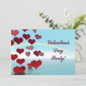 バレンタインデーパーティーの招待状 招待状 (スタンド正面)