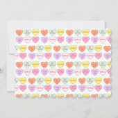 バレンタインデーパーティーキャンディ会話ハート 招待状 (裏面)