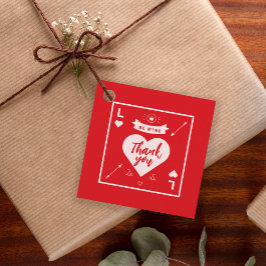 バレンタインデーパーティーハートとラブレッド フェイバータグ