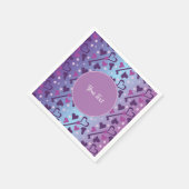 バレンタインデーパーティーハートスケルトン鍵ロケット スタンダードカクテルナプキン (角)