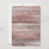 バレンタインデーパーティーバラゴールドフォイル&ウッド素朴 招待状 (裏面)