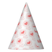 バレンタインデーパーティーパーティーコーンハット パーティーハット (左)