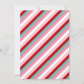 バレンタインデーパーティーピンクカワイディアー 招待状 (裏面)