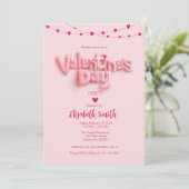 バレンタインデーパーティー招待状テンプレート 招待状 (スタンド正面)