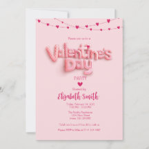 バレンタインデーパーティー招待状テンプレート