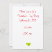 バレンタインデーパーティー水彩カラフルハート 招待状 (裏面)