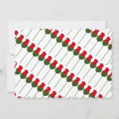 バレンタインデーパーティー赤ロング茎バラ愛 招待状 (裏面)