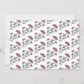 バレンタインデーパーティー ハート 水彩 花 招待状 (裏面)