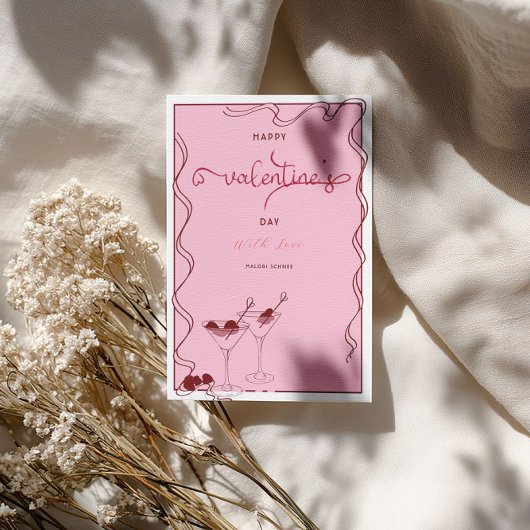 バレンタインデーパーティー ピンクマティーニグラス – , シーズンカード
