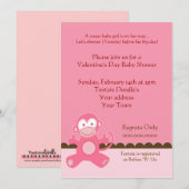 バレンタインデーパーティー ベビーシャワー招待状 招待状 (正面/裏面)