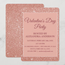 バレンタインデーパーティー ローズゴールド スパークル & グリッター