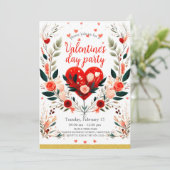バレンタインデーパーティー 招待状 (スタンド正面)