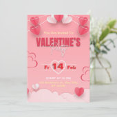 バレンタインデーパーティー 招待状 (スタンド正面)