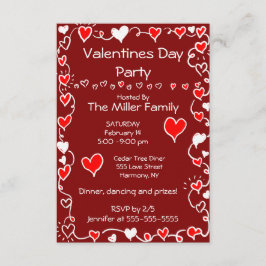 バレンタインデーパーティー 招待状