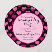 バレンタインデーパーティー 招待状 (正面/裏面)