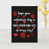 バレンタインデーパawsハート犬ラバー カード (黄色い花)