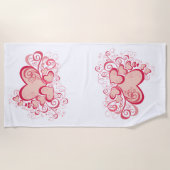 バレンタインデービーチタオル ビーチタオル (正面)