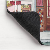 バレンタインデーピザショップ水彩色マウスパッド マウスパッド (コーナー)