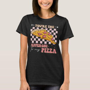 バレンタインデーピザパーティーピザカップルピザEa Tシャツ