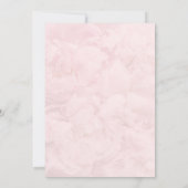 バレンタインデーピンクのベビーガールシャワー 招待状 (裏面)