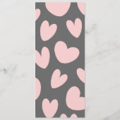 バレンタインデーピンクグレーロマンチックハート メニュー (裏面)