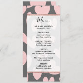 バレンタインデーピンクグレーロマンチックハート メニュー (正面/裏面)