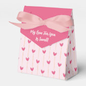 バレンタインデーピンクハートお願いボックス フェイバーボックス (正面サイド)