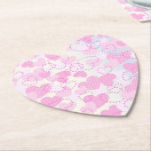 バレンタインデーピンクハート背景–38923 ペーパーコースター (アングル)