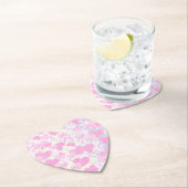 バレンタインデーピンクハート背景–38923 ペーパーコースター (インサイチュ)