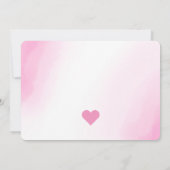 バレンタインデーピンクバルーン水彩パーティー 招待状 (裏面)