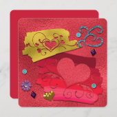 バレンタインデーフェイクゴールドフォイル装飾かわいい (正面/裏面)