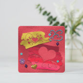 バレンタインデーフェイクゴールドフォイル装飾かわいい (スタンド正面)