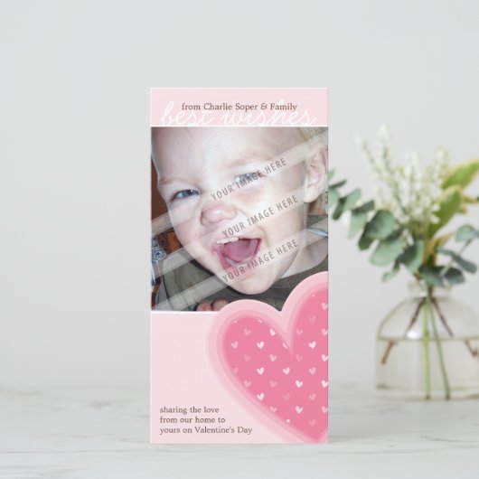 バレンタインデーフォトカード::ファンキーハート5P シーズンカード (スタンド正面)