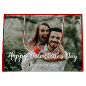 バレンタインデーフォトレッドカスタム ラージペーパーバッグ (正面)