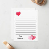 バレンタインデーフラットノートカード ノートカード (正面/裏面インサイチュ)