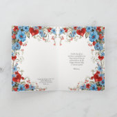 バレンタインデーフローラフレンドシップクリスチャン シーズンカード (内部)