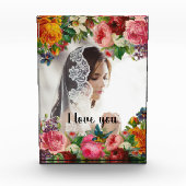 バレンタインデーフローラ愛する写真結婚の フォトブロック (正面)