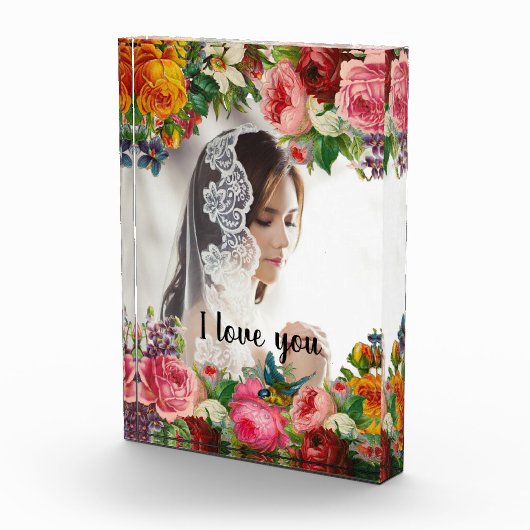 バレンタインデーフローラ愛する写真結婚の フォトブロック (右)