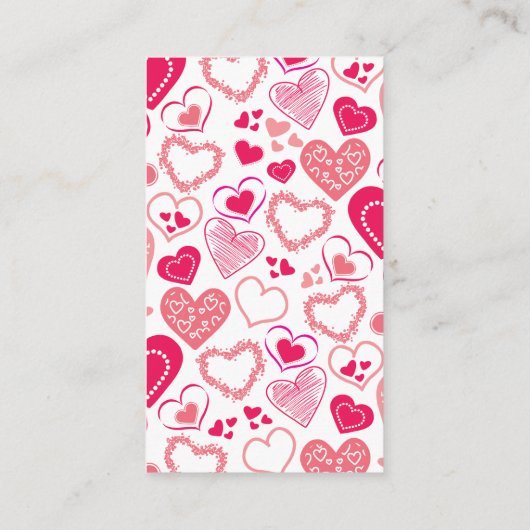 バレンタインデーブライダルシャワーどれだけのキスゲーム エンクロージャーカード (裏面)