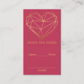 バレンタインデーブライダルシャワーどれだけのキスゲーム エンクロージャーカード (正面)