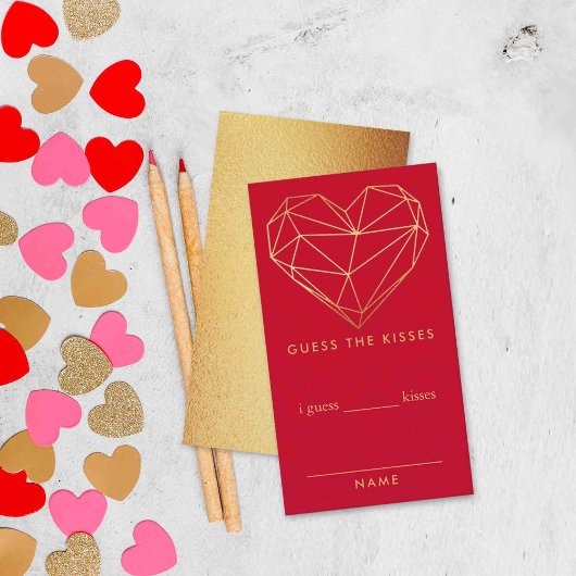 バレンタインデーブライダルシャワーどれだけのキスゲーム エンクロージャーカード