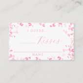 バレンタインデーブライダルシャワーどれだけのキスゲーム エンクロージャーカード (正面)