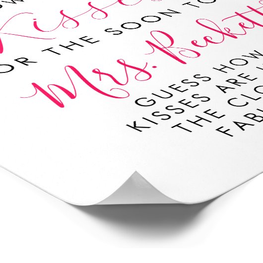 バレンタインデーブライダルシャワーどれだけのキスゲーム ポスター (角)