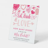 バレンタインデーブライダルシャワーどれだけのキスゲーム 台座サイン (正面)