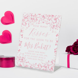 バレンタインデーブライダルシャワーどれだけのキスゲーム 台座サイン