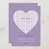 バレンタインデーブライダルシャワースタイリッシュ花嫁 招待状 (正面/裏面)