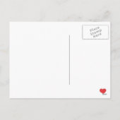 バレンタインデーブルーウォーターハート愛 シーズンポストカード (裏面)