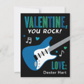 バレンタインデーブルーギターキッズバレンタインデー シーズンカード (正面)